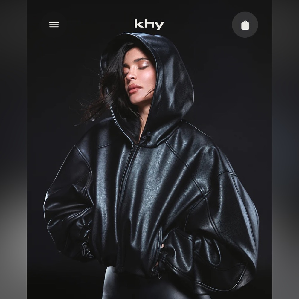 Khy faux leather hooded jacket